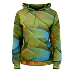 Parrot Feathers Texture Feathers Backgrounds Women s Pullover Hoodie