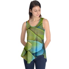 Parrot Feathers Texture Feathers Backgrounds Sleeveless Tunic by nateshop