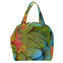 Parrot Feathers Texture Feathers Backgrounds Boxy Hand Bag by nateshop