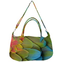 Parrot Feathers Texture Feathers Backgrounds Removable Strap Handbag by nateshop