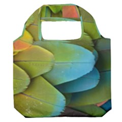 Parrot Feathers Texture Feathers Backgrounds Premium Foldable Grocery Recycle Bag by nateshop