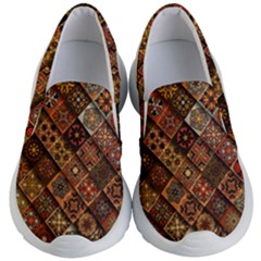 Pattern, Abstract, Texture, Mandala Kids Lightweight Slip Ons by nateshop