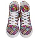 Pattern, Colorful, Floral, Patter, Texture, Tiles Men s Hi-Top Skate Sneakers View1