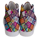 Pattern, Colorful, Floral, Patter, Texture, Tiles Men s Hi-Top Skate Sneakers View4