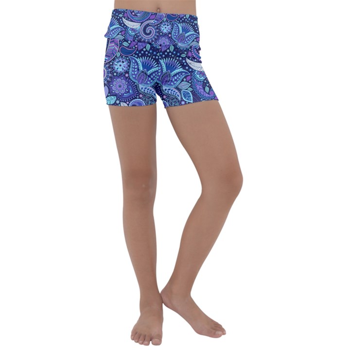 Patterns, Doodles, Pattern, Colorful, Textu Kids  Lightweight Velour Yoga Shorts