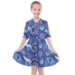 Patterns, Doodles, Pattern, Colorful, Textu Kids  All Frills Chiffon Dress by nateshop