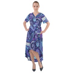 Patterns, Doodles, Pattern, Colorful, Textu Front Wrap High Low Dress by nateshop