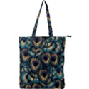 Peacock Feathers, Bird, Spirituality, Symbol, Spiritual, Double Zip Up Tote Bag View1