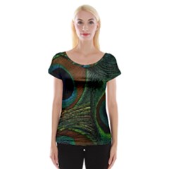 Peacock Feathers, Feathers, Peacock Nice Cap Sleeve Top by nateshop