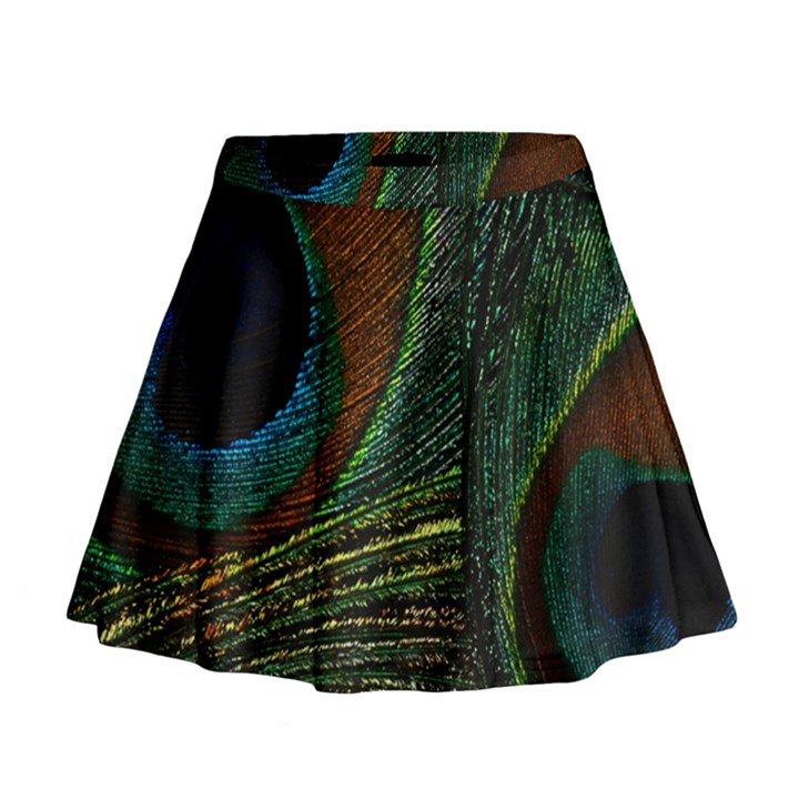 Peacock Feathers, Feathers, Peacock Nice Mini Flare Skirt