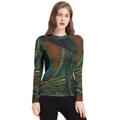 Peacock Feathers, Feathers, Peacock Nice Women s Long Sleeve Rash Guard by nateshop