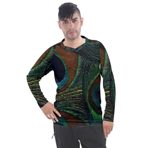 Peacock Feathers, Feathers, Peacock Nice Men s Pique Long Sleeve T-shirt by nateshop