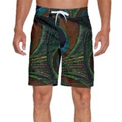 Peacock Feathers, Feathers, Peacock Nice Men s Beach Shorts by nateshop