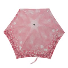 Pink Glitter Background Mini Folding Umbrellas by nateshop