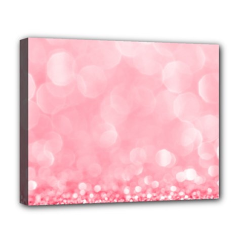 Pink Glitter Background Deluxe Canvas 20  X 16  (stretched) by nateshop