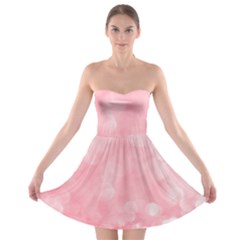 Pink Glitter Background Strapless Bra Top Dress by nateshop