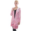 Pink Glitter Background Hooded Pocket Cardigan View1