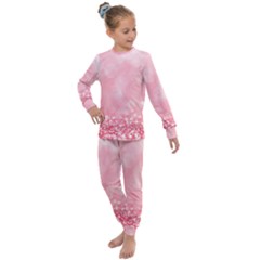 Pink Glitter Background Kids  Long Sleeve Set  by nateshop