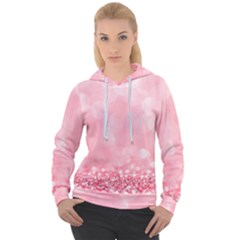 Pink Glitter Background Women s Overhead Hoodie