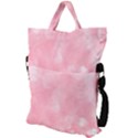 Pink Glitter Background Fold Over Handle Tote Bag View2