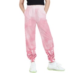 Pink Glitter Background Kids  Joggers by nateshop