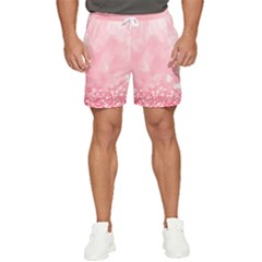 Pink Glitter Background Men s Runner Shorts by nateshop