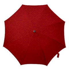 Red Chinese Background Chinese Patterns, Chinese Hook Handle Umbrellas (medium) by nateshop