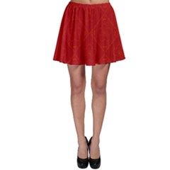 Red Chinese Background Chinese Patterns, Chinese Skater Skirt by nateshop