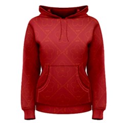 Red Chinese Background Chinese Patterns, Chinese Women s Pullover Hoodie by nateshop