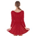 Red Chinese Background Chinese Patterns, Chinese Long Sleeve Velvet Skater Dress View2