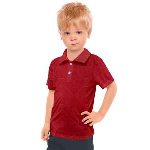 Red Chinese Background Chinese Patterns, Chinese Kids  Polo T-shirt by nateshop