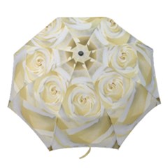 White Roses Flowers Plant Romance Blossom Bloom Nature Flora Petals Folding Umbrellas by Proyonanggan