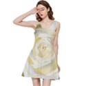 White Roses Flowers Plant Romance Blossom Bloom Nature Flora Petals Inside Out Racerback Dress View3