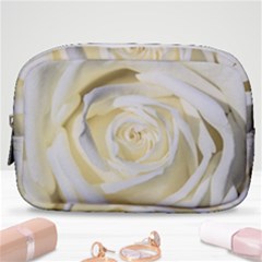 White Roses Flowers Plant Romance Blossom Bloom Nature Flora Petals Make Up Pouch (small) by Proyonanggan