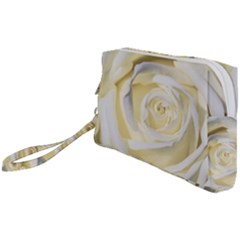 White Roses Flowers Plant Romance Blossom Bloom Nature Flora Petals Wristlet Pouch Bag (small) by Proyonanggan