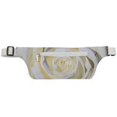 White Roses Flowers Plant Romance Blossom Bloom Nature Flora Petals Active Waist Bag by Proyonanggan