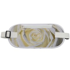 White Roses Flowers Plant Romance Blossom Bloom Nature Flora Petals Rounded Waist Pouch by Proyonanggan