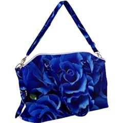 Blue Roses Flowers Plant Romance Blossom Bloom Nature Flora Petals Canvas Crossbody Bag