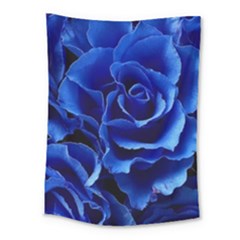 Blue Roses Flowers Plant Romance Blossom Bloom Nature Flora Petals Medium Tapestry by Proyonanggan