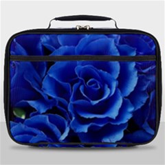 Blue Roses Flowers Plant Romance Blossom Bloom Nature Flora Petals Full Print Lunch Bag by Proyonanggan