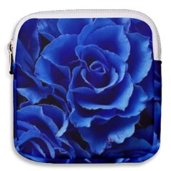 Blue Roses Flowers Plant Romance Blossom Bloom Nature Flora Petals Mini Square Pouch by Proyonanggan