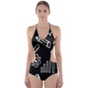 Knowledge Drawing Education Science Cut-Out One Piece Swimsuit View1