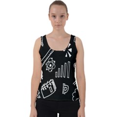 Knowledge Drawing Education Science Velvet Tank Top by Proyonanggan