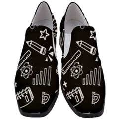 Knowledge Drawing Education Science Women Slip On Heel Loafers by Proyonanggan