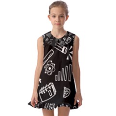 Knowledge Drawing Education Science Kids  Pilgrim Collar Ruffle Hem Dress by Proyonanggan