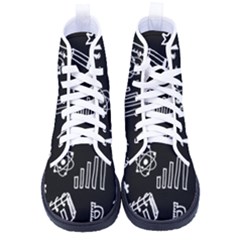 Knowledge Drawing Education Science Men s High-top Canvas Sneakers by Proyonanggan