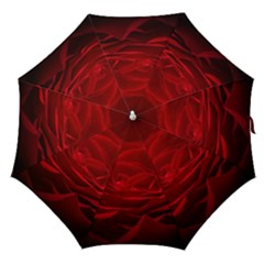 Rose Red Rose Red Flower Petals Waves Glow Straight Umbrellas by Proyonanggan