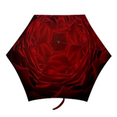 Rose Red Rose Red Flower Petals Waves Glow Mini Folding Umbrellas by Proyonanggan