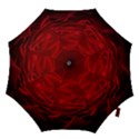 Rose Red Rose Red Flower Petals Waves Glow Hook Handle Umbrellas (Large) View1