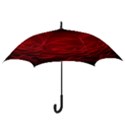 Rose Red Rose Red Flower Petals Waves Glow Hook Handle Umbrellas (Large) View3